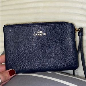 Small navy wristlet
